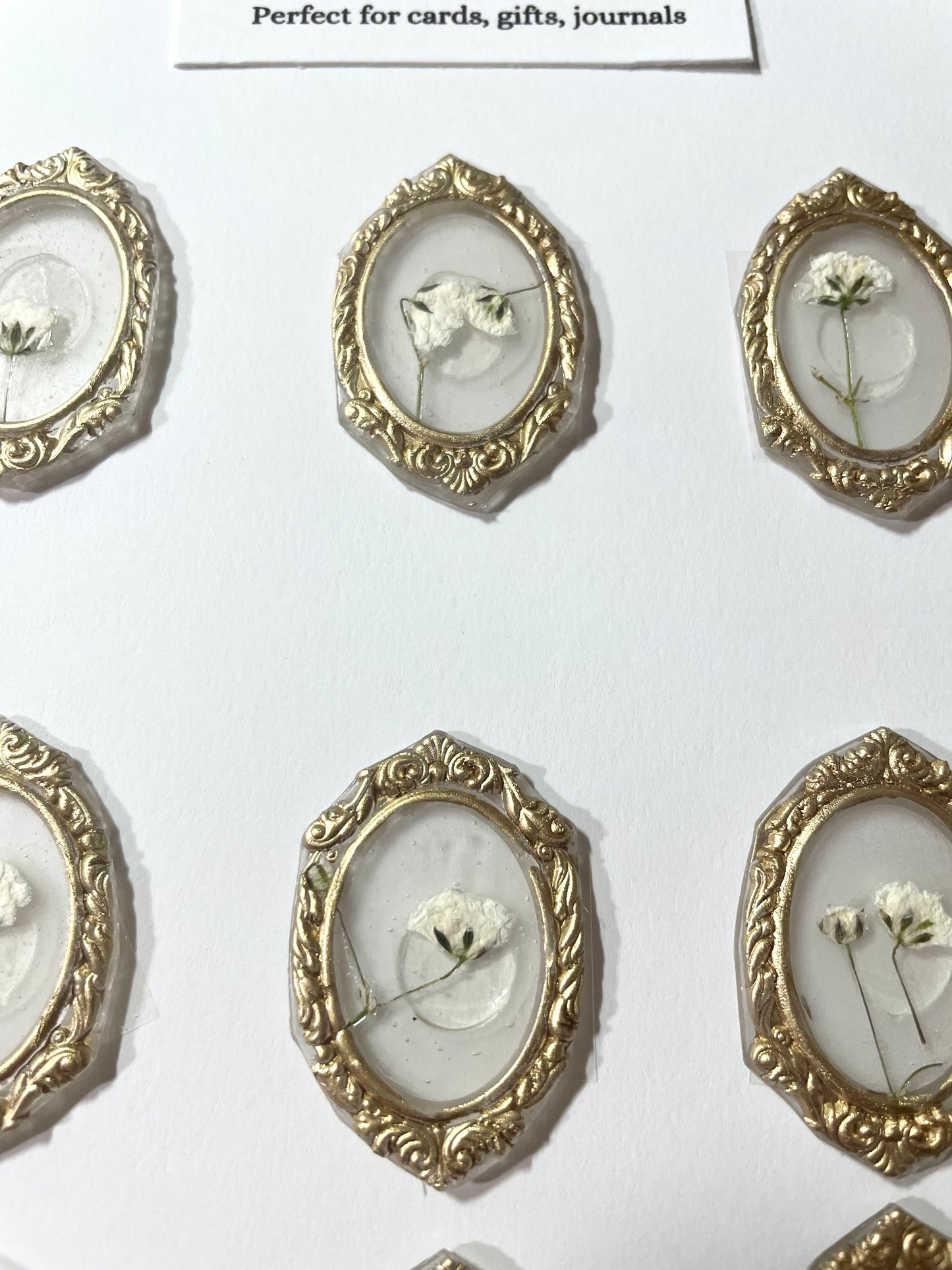 Wax Seals Set of 9 Ornate Oval Framed Flowers