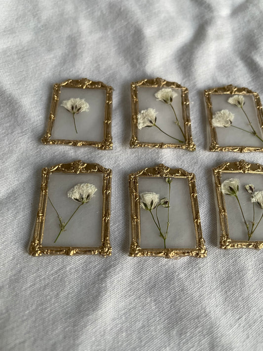 Wax Seals Set of 9 Rectangular Framed Flowers