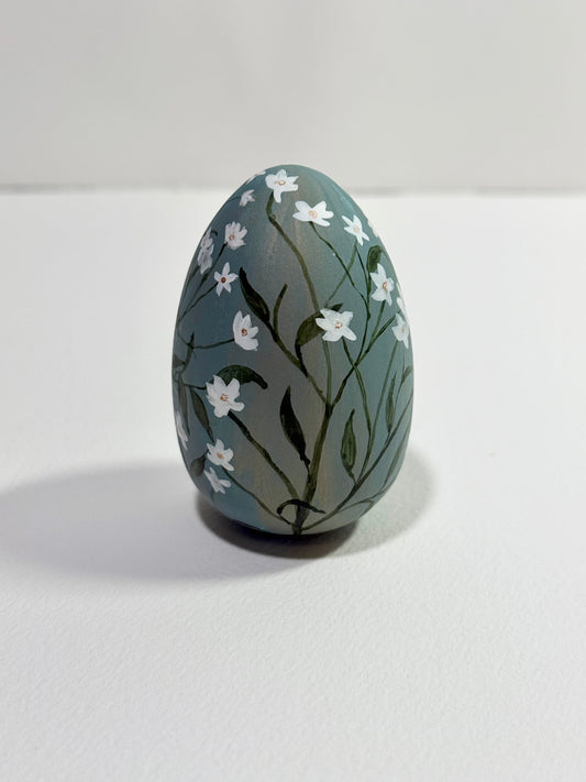 Spring Dreams Hand-Painted Wood Egg (Small)