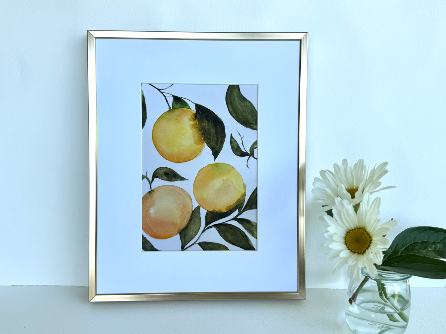 Summer Lemons -5 x 7 Print (Framed)